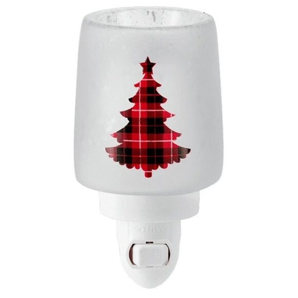 Scentsy Pine For Plaid Wax Warmer Mini Wall Plug In Warmer Winter Christmas NEW - Picture 1 of 7